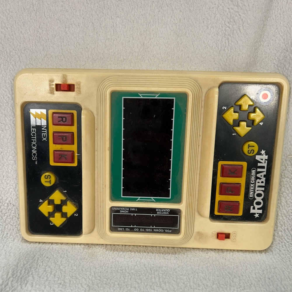 1980 Entex Color Football 4 Electronic Handheld Video Game